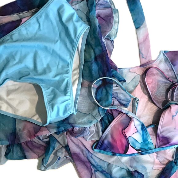 Girl Sz 12 Swimsuit Bikini Set - Picture 11 of 12